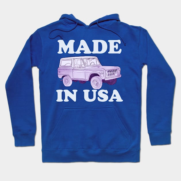 Bronco Made In USA Vintage Hoodie by narekmug